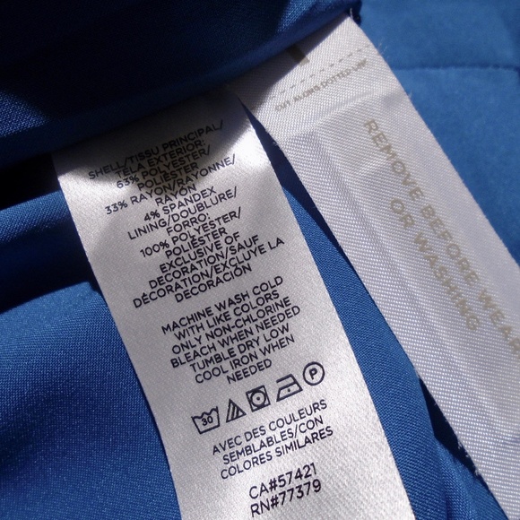 ANN TAYLOR NWT Blue Doubleweave Sheath Dress 6P - Picture 9 of 9